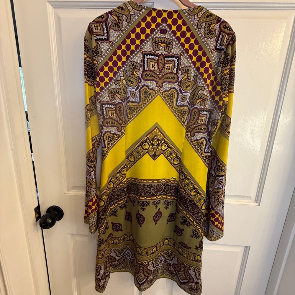 Women's Hale Bob Dress Size S Yellow Paisley